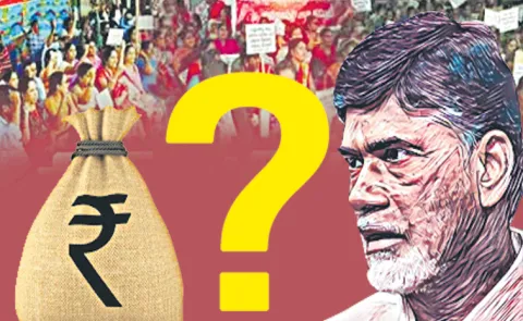 Chandrababu Coalition govt Neglected government employees salaries