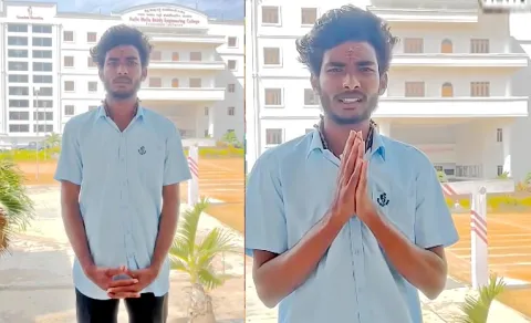 Nalla Mallareddy College Medchal district forced to remove his Ayyappa attire