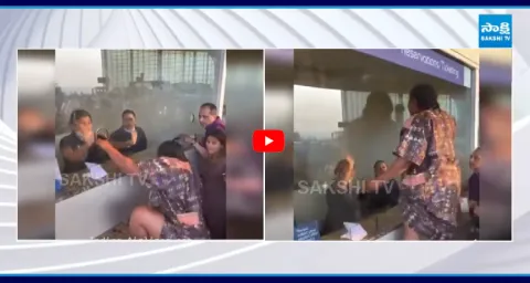 Nigerian Woman Fights With Airport Staff In Shamshabad 1