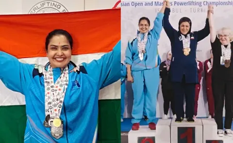 Actress Pragathi Won Gold Medal Asian Powerlifting 20255