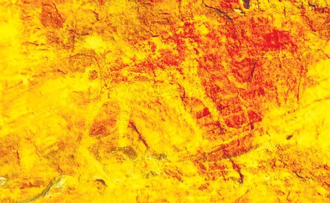 A color image of an elephant from the Middle Stone Age is available