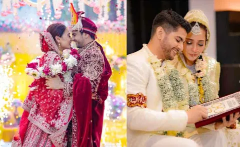 Bigg Boss Sara Khan Ties Knot with Krish Pathak, Share Pics