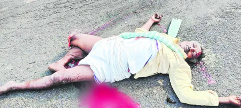 రోడ్డు ప్రమాదంలో బైకిస్టు దుర్మరణం 