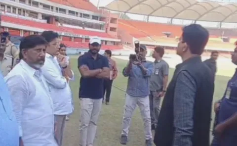 Messi Football match bhatti vikramarka inspection at uppal stadium
