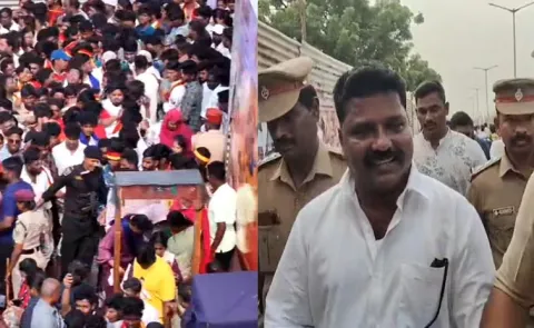 Suspicious Man enter Into actor Vijay rally in Puducherry
