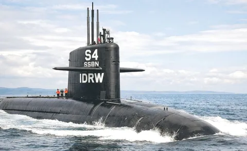 The last nuclear submarine in the Arihant series with a displacement of 7000 tons