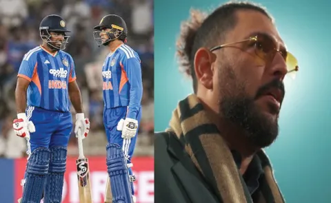 Sanju Samson takes batting tips from Yuvraj Singh Is new student