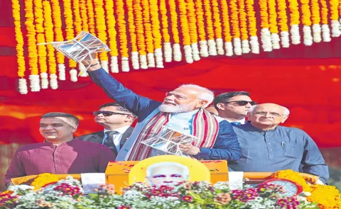 PM Narendra Modi offered prayers at the historic Somnath Temple in Gujarat