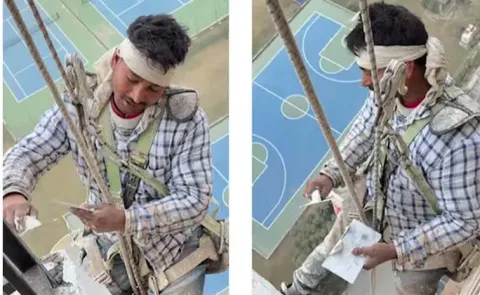 High-Rise Painter Says He Earns Rs 35,000, Goes Viral14