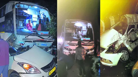 నలుగురిని బలిగొన్న ఓవర్‌టేక్‌ 