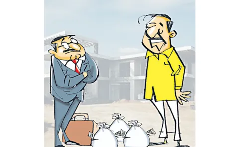 Corruption at every step in construction work of IAS officers in AP