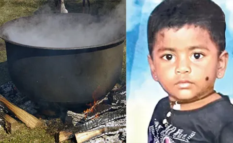 A girl died after falling into hot sambar in Khammam