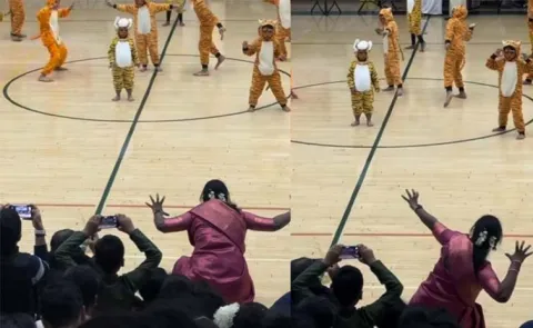 energetic Puliyattam at New Jersey school Goes Viral
