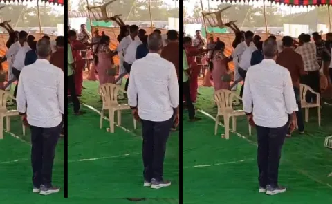 TDP Supporters Fight Like Cockfight In Gudlavalleru Krishna District