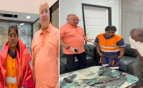 Lalitha Jewellery praised the honesty of the sanitation workers