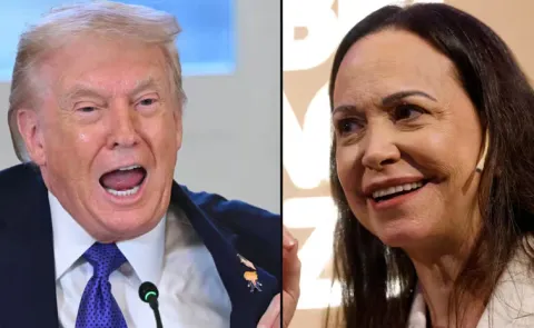 Venezuelas Machado Presents Nobel Peace Prize To Trump