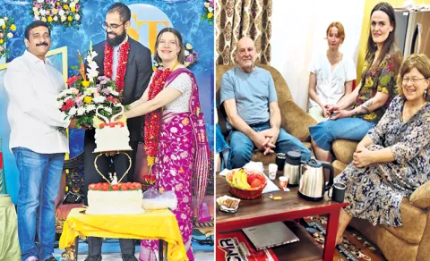 Visakhapatnam Norway Woman India Man Cross Border Love Engagement