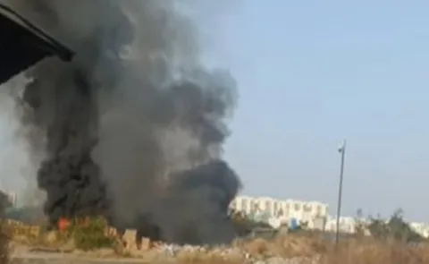 Massive Fire Broke Out In Kondapur Hyderabad