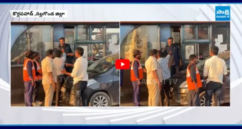 Drunken People Hulchul At Toll Plaza Nalgonda 1
