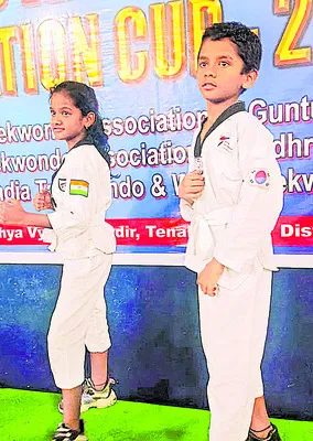 జాతీయ తైక్వాండో పోటీలకు చిన్నారుల ఎంపిక