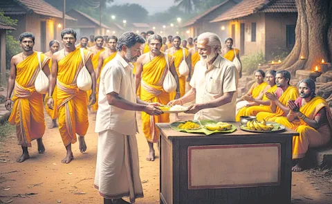 Giving food for the sake of name and fame