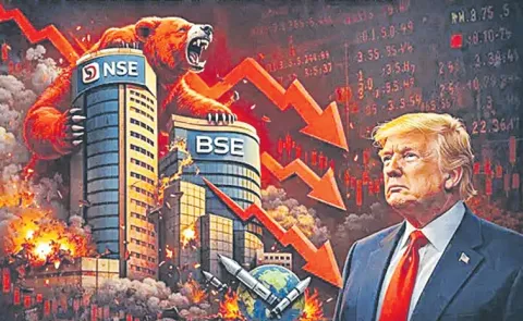 Market deep in red: Sensex tanks 1066 pts and Nifty below 252324