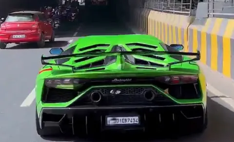 Lamborghini Aventador SVJ booked for reckless driving in Bengaluru