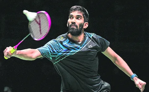 Srikanth won a hard fought match in the first round of the Indonesia Masters5