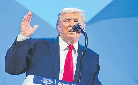 Donald Trump rules out force but renews Greenland demands at Davos