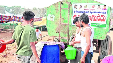 భక్తులకు తాగునీటి వసతి