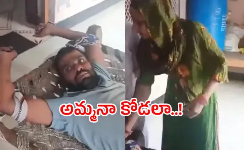 UP Aligarh Wife Ties Husband to Cot Viral Video