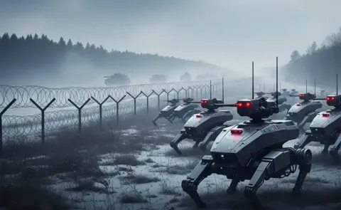 Robots to guard Europes border with Russia?