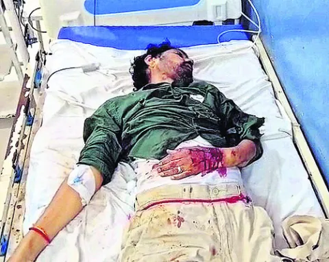 అటవీ శాఖ వాహనం ఢీకొని..