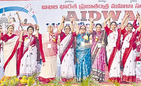 Brinda Karat at AIDWA public meeting