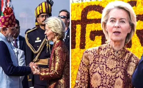Ursula von der Leyen dons stunning Indian ethnic wear at Republic Day