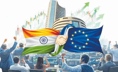 Stock markets: Sensex gained 320 points to 81857 and Nifty 127 points to 251751