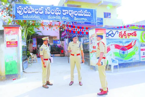 మున్సిపల్‌ ఎన్నికలకు పటిష్ట భద్రత 