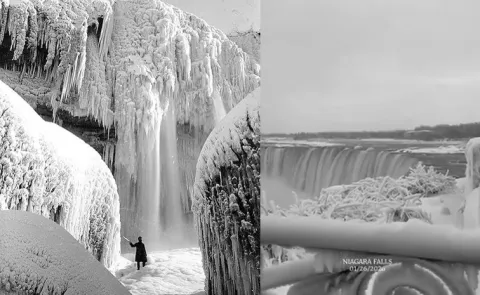 Niagara Falls turns into a frozen wonderland as polar vortex cold winds