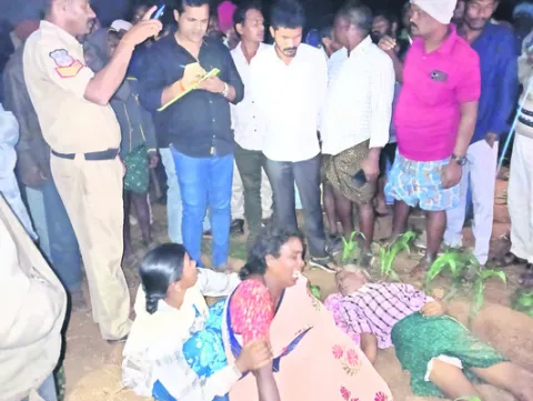 వేరుశనగ యంత్రం బోల్తా.. వృద్ధుడి దుర్మరణం 
