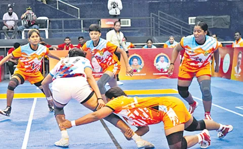Telangana was defeated in the pre quarterfinals of the women's kabaddi championship4