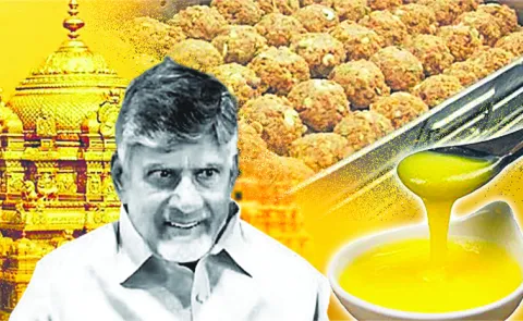 Chandrababu naidu false propaganda regarding the Tirumala Srivari laddu prasadam