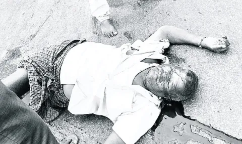 లారీ ఢీకొని ఒకరు దుర్మరణం