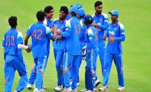  Kishan Kumar Singh Four Wicket Haul Hepls South Africa U19 245 all out