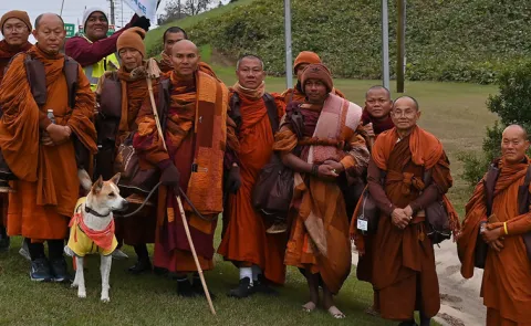 The Walk for Peace USA by Buddhist monks Texas to Washington