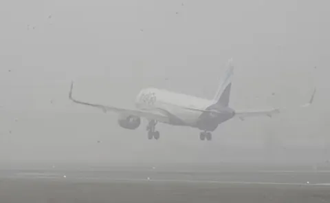 Fog Disrupts Flight Operations: Andhra pradesh