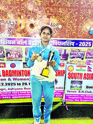 అంతర్జాతీయ బాల్‌ బ్యాడ్మింటన్‌లో హైమావతి ప్రతిభ 
