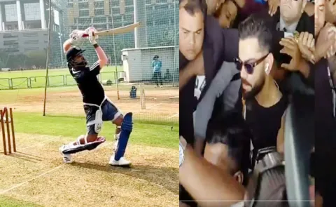 Thinner Than Kohli: Fans On Rohit Training Video Virat Gets Mobbed By1