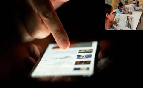 Parenting Tips:  Rea A newspaper instead of constantly watching Phones