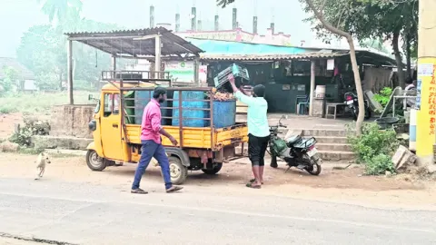 యథేచ్ఛగా  కోళ్ల వ్యర్థాల తరలింపు 
