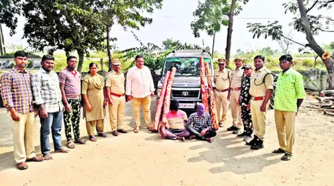 ఎర్రచందనం దుంగలు స్వాధీనం